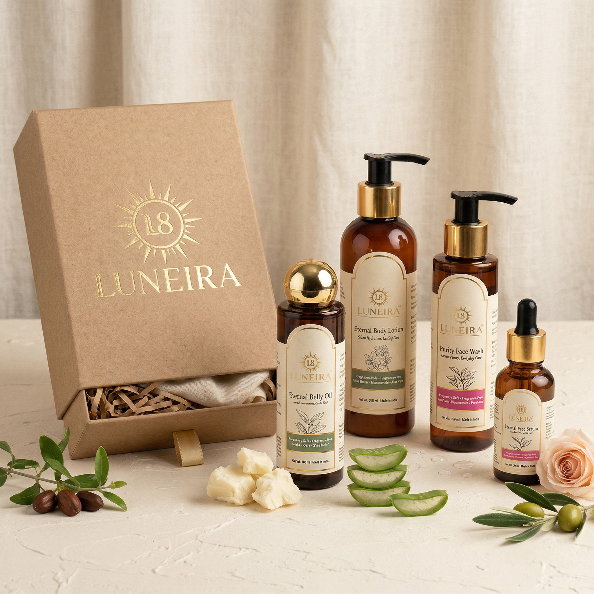 Luneira Premium Maternal Wellness Gift Box | 100% Hormone-Safe Care