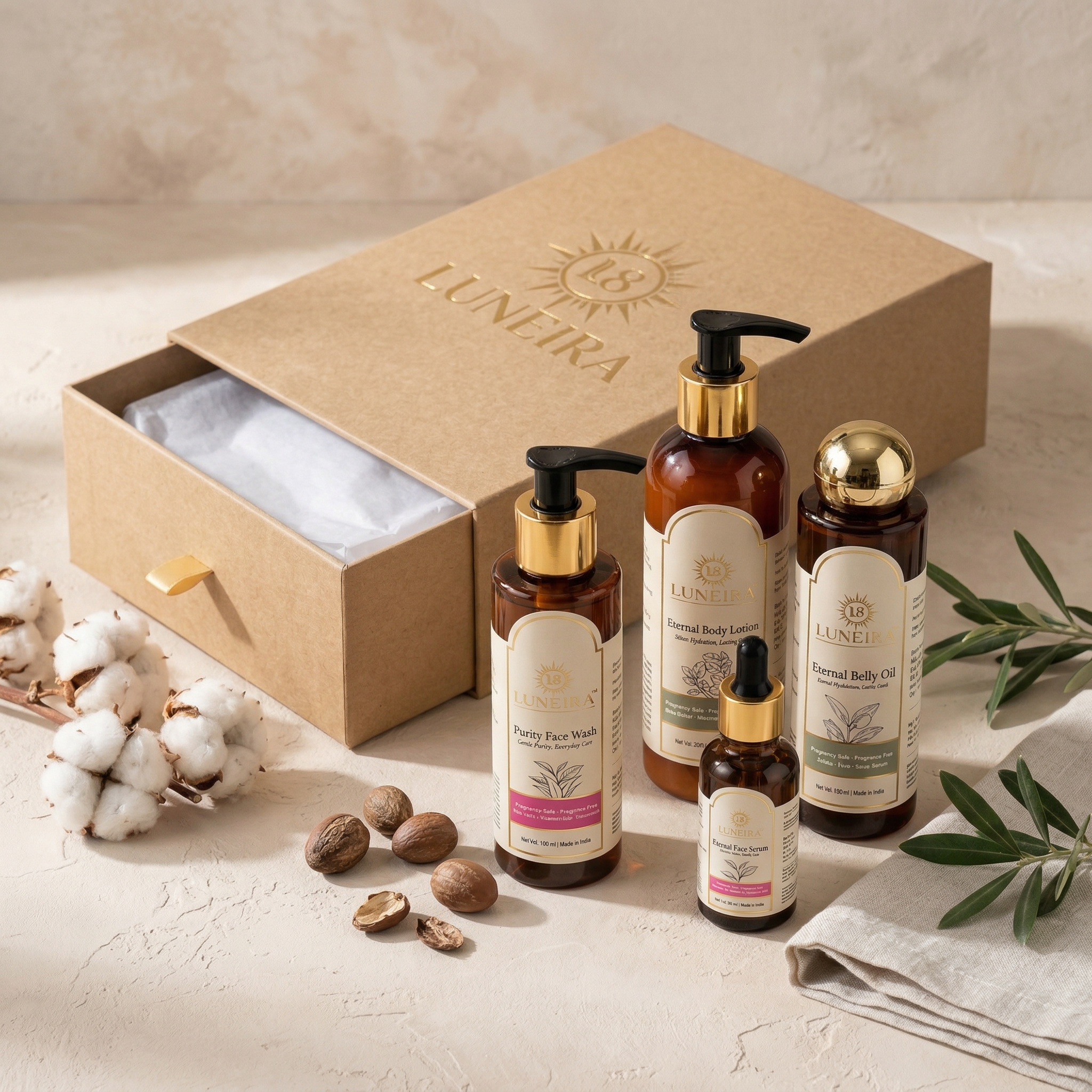 Luneira Premium Maternal Wellness Gift Box | 100% Hormone-Safe Care