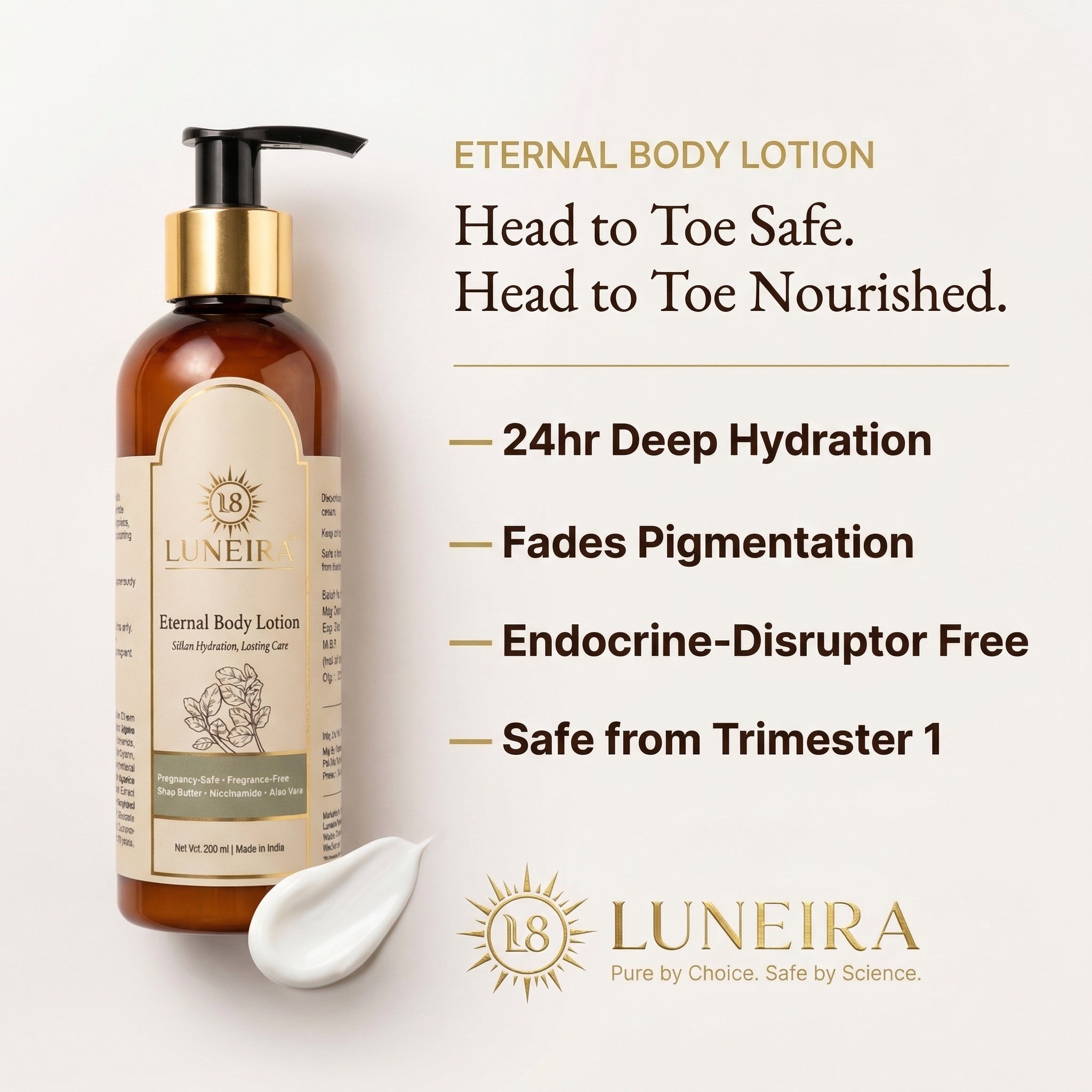 Luneira Eternal Body Lotion | Silken Hydration that Lasts All Day